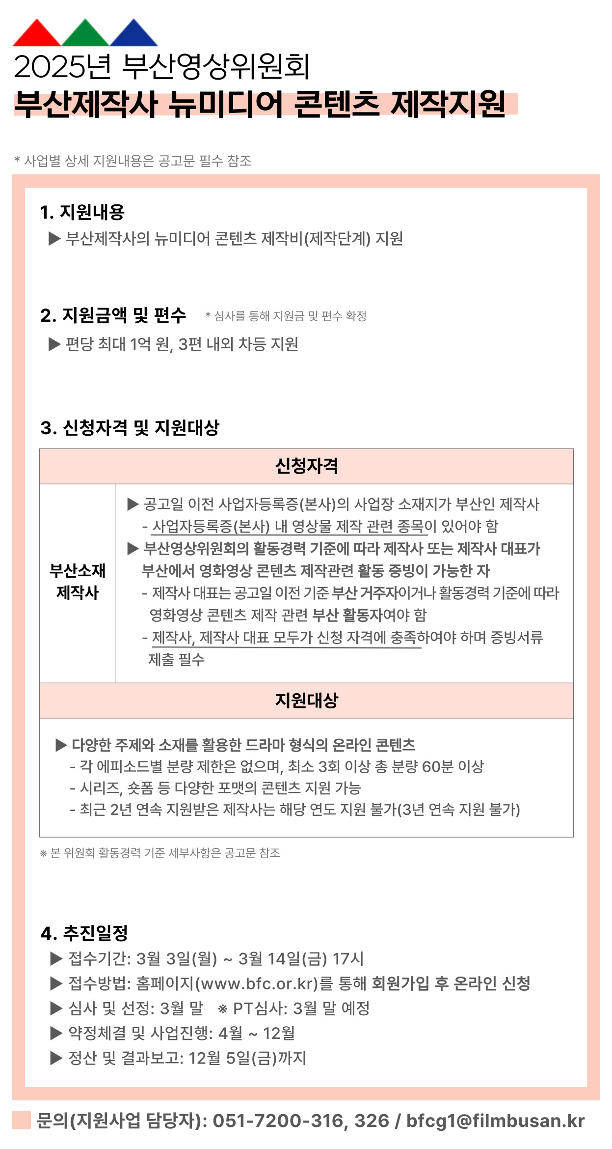 2025 부산제작사 뉴미디어 콘텐츠 제작지원 사업 공고